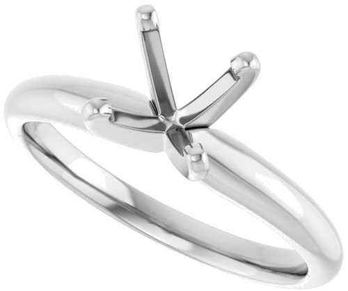 Sužadėtuvių Žiedas „Solitaire“ 950 Platinos Round 6mm x 6.6mm (5)