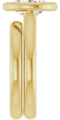 18K Yellow  9x7 mm Oval Solitaire Engagement Ring Mounting (9)