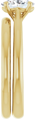 Sužadėtuvių Žiedas „Solitaire“ 585 Geltonojo Aukso Oval 7mm x 5mm (9)