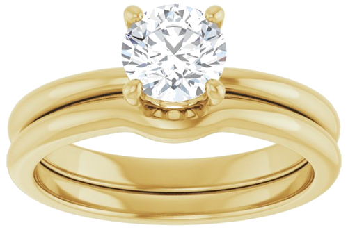 14K Yellow 5.8 mm Round Solitaire Engagement Ring Mounting (8)