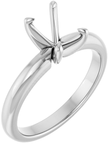 Sužadėtuvių Žiedas „Solitaire“ 585 Baltojo Aukso Emerald 7mm x 5mm (1)