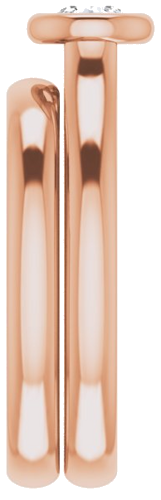 Sužadėtuvių Žiedas „Bezel-Set Solitaire“ 585 Rožinis Aukso Round 4.4mm (9)