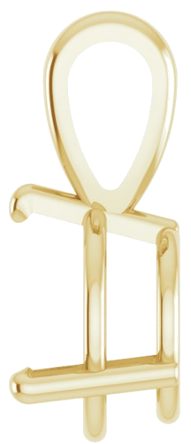 14K Yellow 9 mm Round 3-Prong Pendant Mounting (3)