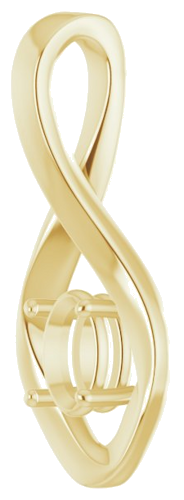 14K Yellow  6x4 mm Oval Pendant Mounting (2)