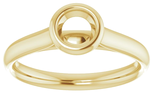 Sužadėtuvių Žiedas „Bezel-Set Solitaire“ 585 Geltonojo Aukso Round 4.8mm (3)