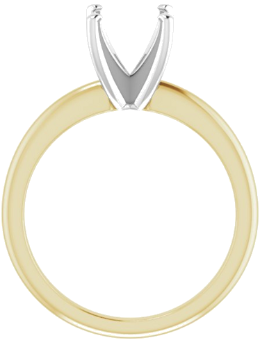 Sužadėtuvių Žiedas „Solitaire“ 585 Baltojo Ir Geltonojo Aukso Square 6mm (2)