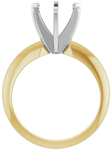 Sužadėtuvių Žiedas „Solitaire“ 14k yellow gold & platinum Round 8.2mm (2)