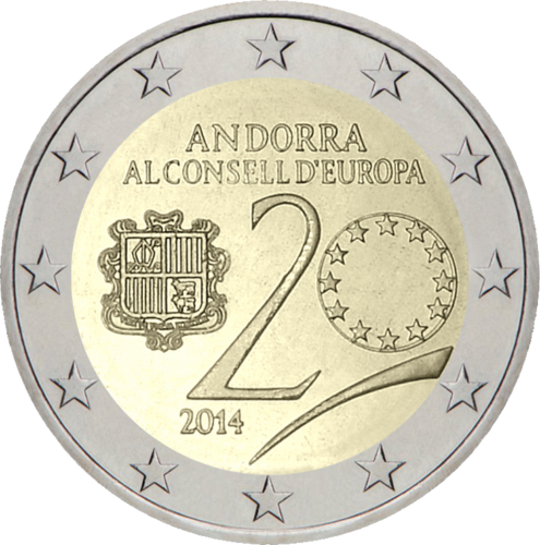 2014 Andorra Council of Europe 2 euro coin (3)