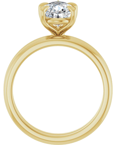 Sužadėtuvių Žiedas „Solitaire“ 585 Geltonojo Aukso Pear Shape 10mm x 7mm (7)