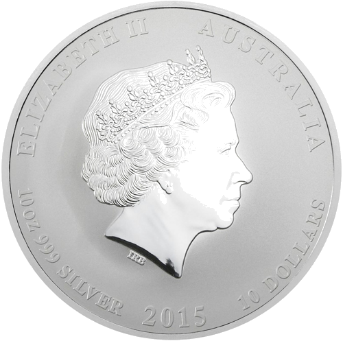 10 oz Година на Козата 2015 (Lunar II) Австралия сребърна монета (2)