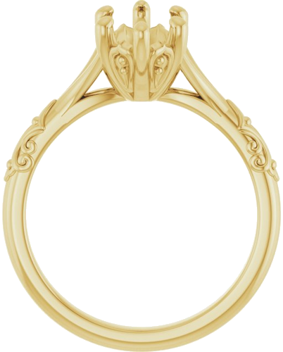 Sužadėtuvių Žiedas „Solitaire Split Shank“ 585 Geltonojo Aukso Marquise 12mm x 6mm (2)