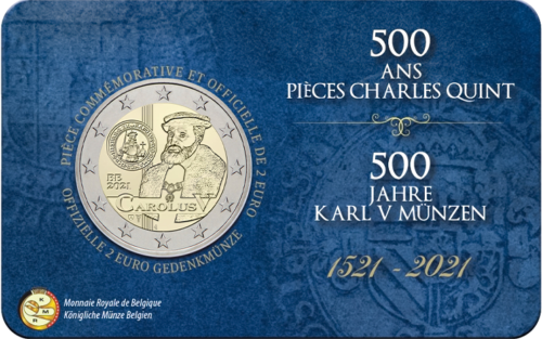 2021 Belgium Carolus V 2 Euro BU coin (1)