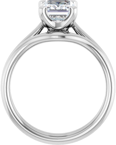 Sužadėtuvių Žiedas „Solitaire“ 585 Baltojo Aukso Emerald 8mm x 6mm (7)