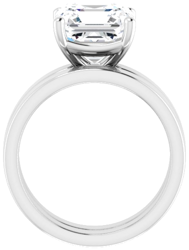 Sužadėtuvių Žiedas „Solitaire“ 585 Baltojo Aukso Asscher 9mm (7)