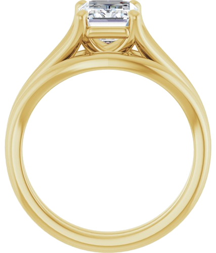 Sužadėtuvių Žiedas „Solitaire“ 585 Geltonojo Aukso Emerald 8mm x 6mm (7)