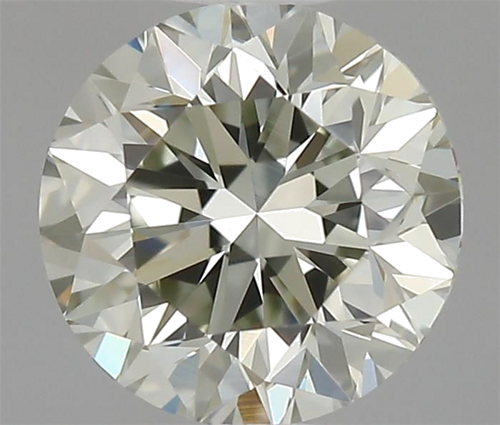 0.5 carat Very Light Yellow Green-VVS2 GD cut Natūralus Round Deimantas (1)