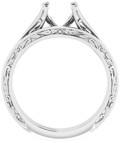 Sužadėtuvių Žiedas „Solitaire“ 585 Baltojo Aukso Square 5mm (7)