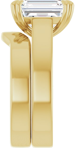 Sužadėtuvių Žiedas „Solitaire“ 585 Geltonojo Aukso Emerald 10mm x 8mm (9)