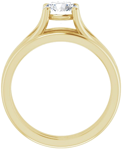 14K Yellow 6.5 mm Round Solitaire Engagement Ring Mounting (7)