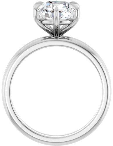 Platinum 8.2 mm Round Solitaire Engagement Ring Mounting (7)