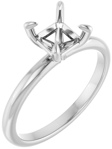 Sužadėtuvių Žiedas „Solitaire“ 585 Baltojo Aukso Asscher 6mm (1)