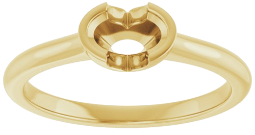 Sužadėtuvių Žiedas „Half Bezel Solitaire“ 585 Geltonojo Aukso Oval 6mm x 4mm (3)