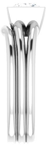 Sužadėtuvių Žiedas „Bezel-Set Solitaire“ 925 Sidabro Square 5.5mm (9)