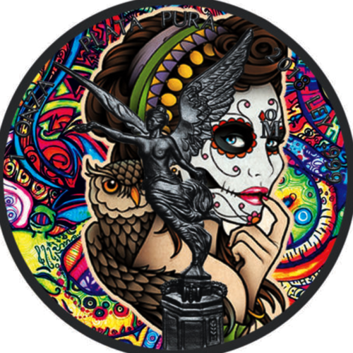 1 oz La Catrina - Libertad (Art of Color collection) цветная серебряная монета (2)