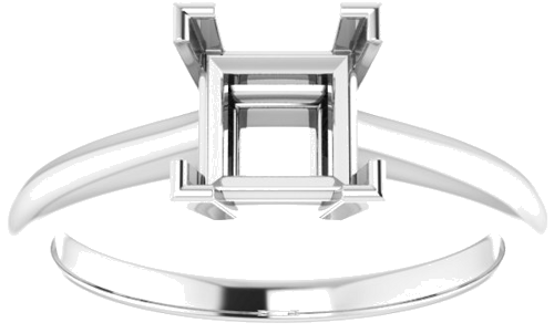 Sužadėtuvių Žiedas 950 Platinos Square 6mm (3)