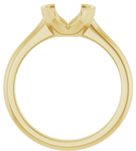 14K Yellow 7.4 mm Round Solitaire Engagement Ring Mounting (2)