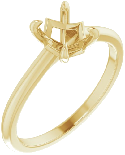 Sužadėtuvių Žiedas „Solitaire“ 585 Geltonojo Aukso Oval 8mm x 6mm (1)