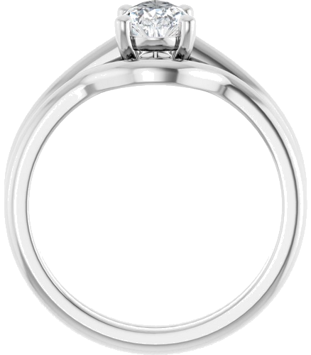 Sužadėtuvių Žiedas „Solitaire“ 417 Baltojo Aukso Pear Shape 8mm x 5mm (5)