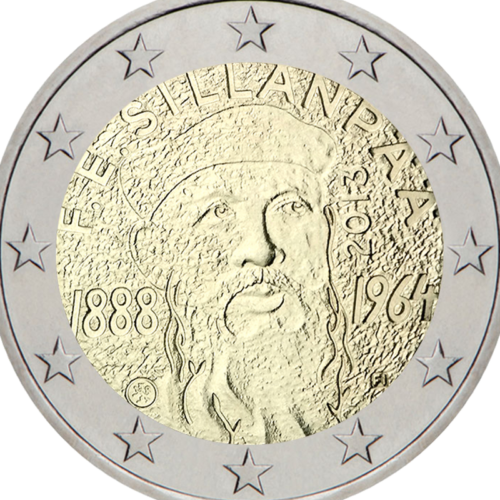 2013 Finland Sillanpaa 2 euro coin (2)
