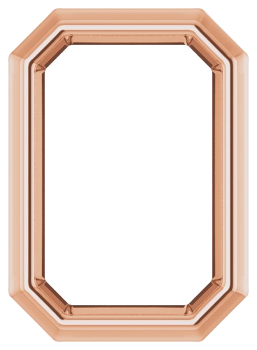 Pakabukas „Solitaire Slide“ 585 Rožinis Aukso Emerald 6mm x 4mm (1)