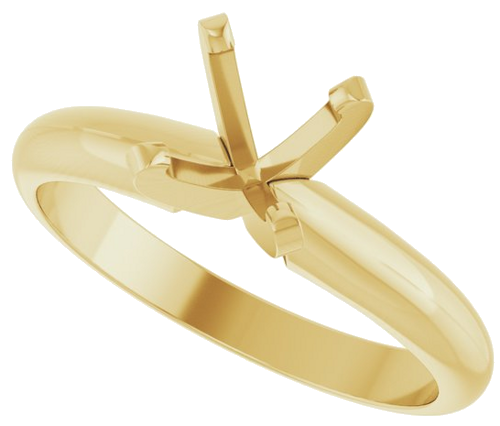 Sužadėtuvių Žiedas „Heavy Solitaire“ 585 Geltonojo Aukso Round 6.5mm (5)