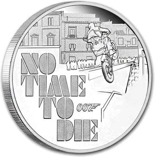 1 oz Сребърна монета на Джеймс Бонд Няма време да умреш 2020 Australia PROOF (1)