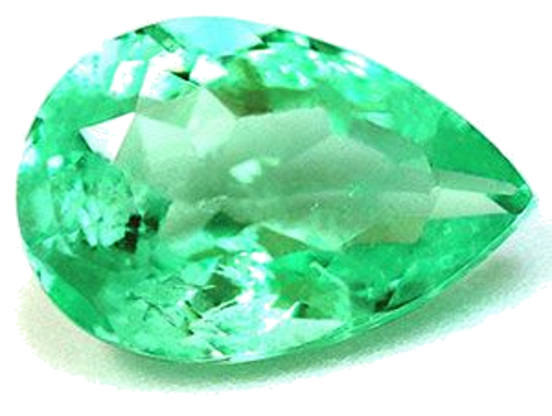 1.15 carat GREEN Pear Smaragdas (1)