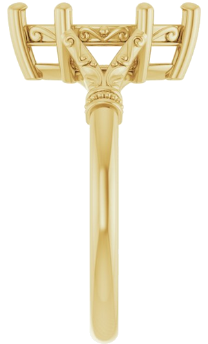 14K Yellow 12x6 mm Marquise Solitaire Engagement Ring Mounting (4)