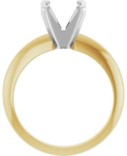 Sužadėtuvių Žiedas „Solitaire“ 585 Baltojo Ir Geltonojo Aukso Round 7.6mm (2)