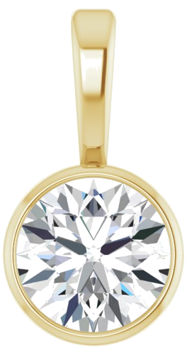 14K Yellow 4.5 mm Round Bezel-Set Solitaire Pendant Mounting (4)