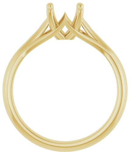 Sužadėtuvių Žiedas „Solitaire“ 585 Geltonojo Aukso Oval 8mm x 6mm (2)