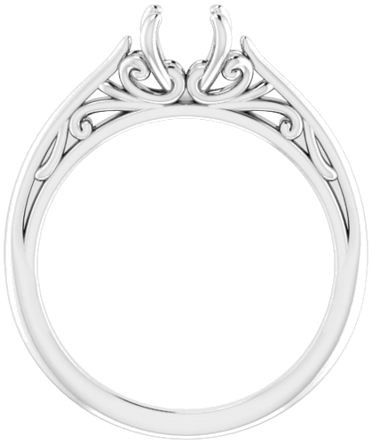 14K White 5.8 mm Round Engagement Ring Mounting (4)