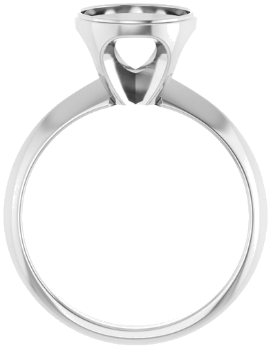 Sužadėtuvių Žiedas „Solitaire“ 585 Baltojo Aukso Round 8.2mm (2)