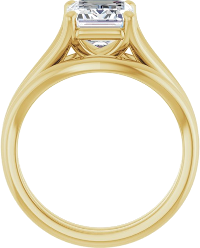 Sužadėtuvių Žiedas „Solitaire“ 585 Geltonojo Aukso Emerald 9mm x 7mm (7)