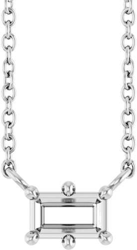 Pakabukas „Emerald 6-Prong“ 925 Sidabro Emerald 5mm x 3mm (1)