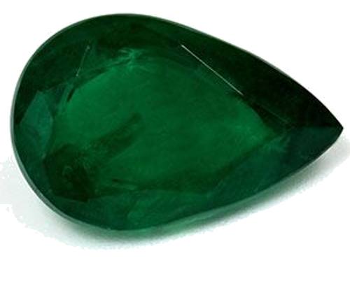 3.44 carat GREEN Pear Smaragdas (1)