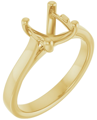 14K Yellow 7 mm Cushion Engagement Ring Mounting (1)