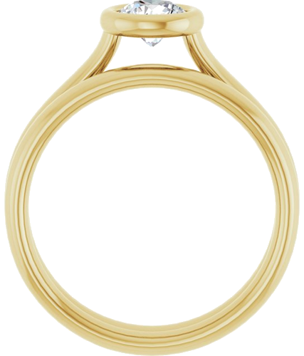 14K Yellow  5.2 mm Round Solitaire Engagement Ring Mounting (7)