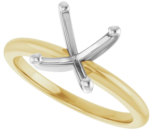 Sužadėtuvių Žiedas „Solitaire“ 585 Geltonojo Aukso Ir 950 Platinos Oval 10mm x 8mm (5)