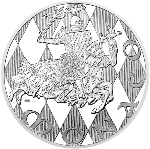 100 frankų Grimaldi dinastija 1997 Monakas sidabrinė moneta (2)